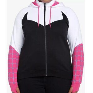 Her Universe Marvel Spiderman: Ghost-Spider Crop Hoodie 3X